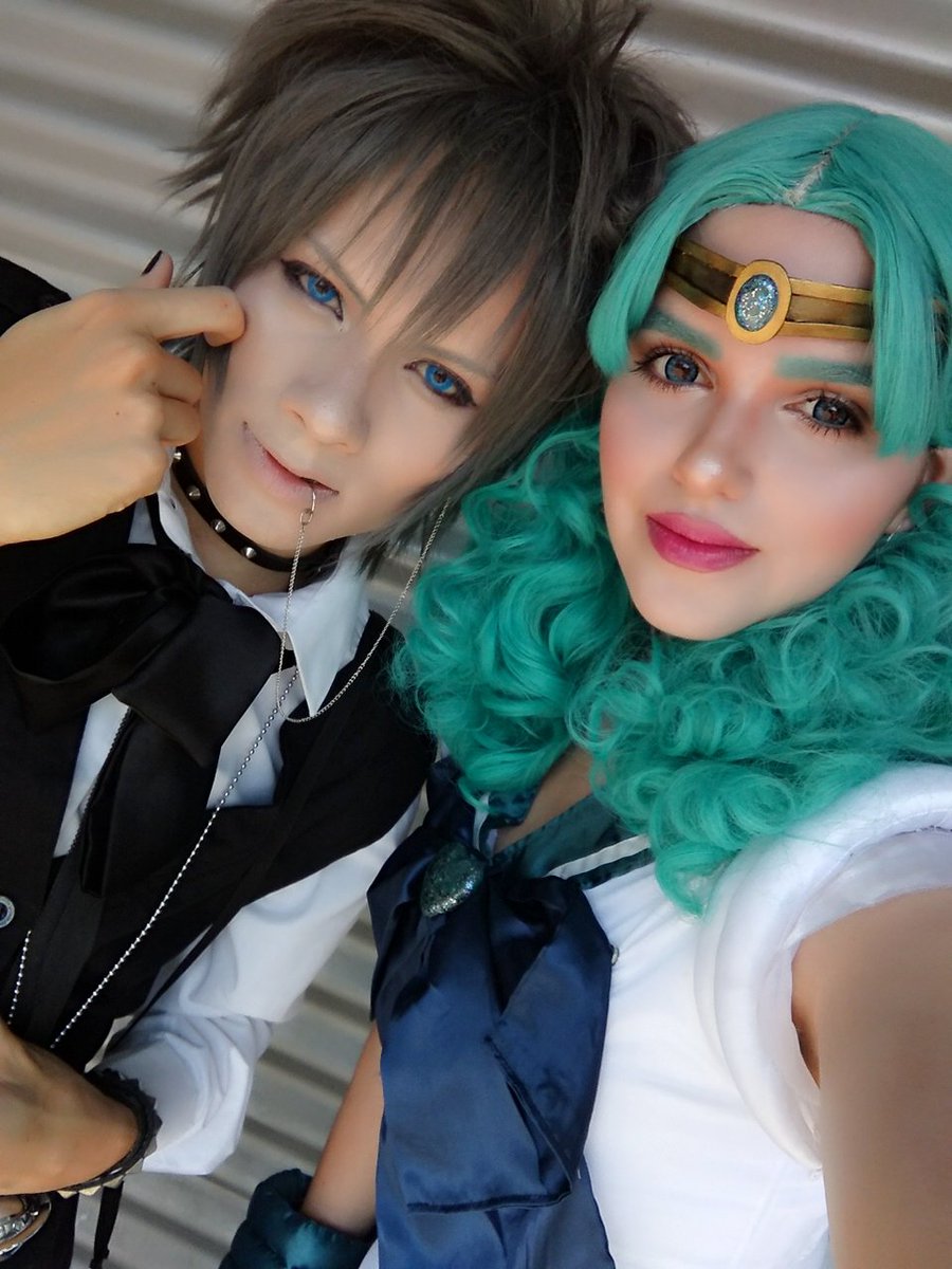 Lucie_mrsmagic's tweet photo. me as Sailor Neptune and my girlfriend as Sailor Uranus on Advík 2017 in Prague (Czech Republic) ❤️ #sailorneptune #sailoruranus #cosplay https://t.co/X6FTWFldX4