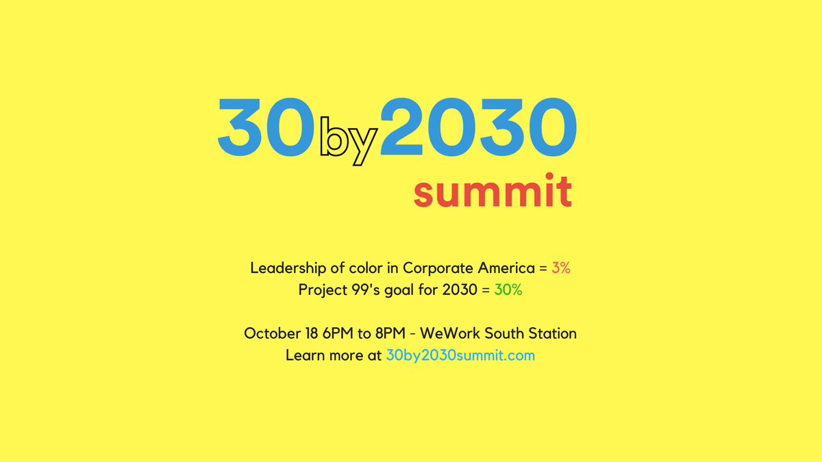 TheLatinaCircle's tweet photo. Join us at #30by2030Summit, the official company launch event of @Project99inc at @WeWorkBOS on Oct 18th! https://t.co/t2GglcZz4a  🔥🚀 https://t.co/jlUHYYsNag