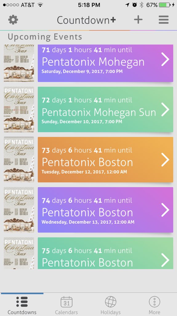 SarahBethBoss12's tweet photo. @PTXofficial I'm so excited for December!!! Can't even fit my shows into one screen shot ๐๐๐ #weekofptxmas @PTXofficial https://t.co/ICp2uQ7Q6s