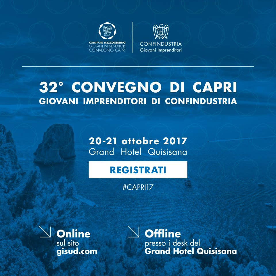Ci vuole coraggio. Ci vogliono le scelte giuste. Ne parleremo nel nostro 32° Convegno #Capri17 il 20-21/10 Partecipa gisud.com