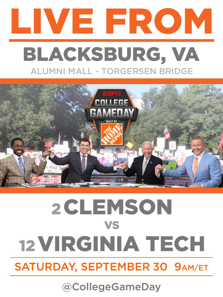 You ready, Blacksburg?

For the first time in 10 years ... we're in your city. See you tomorrow morning.