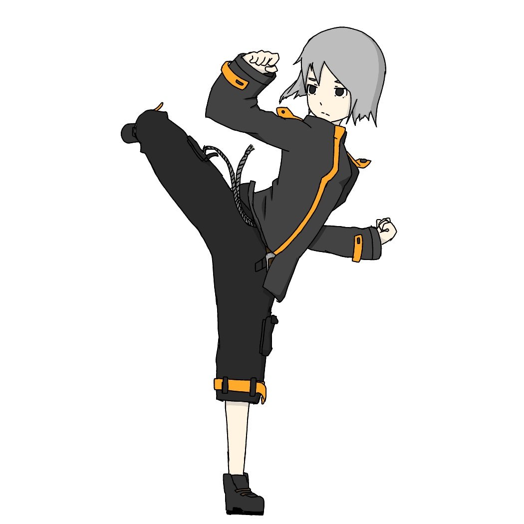「ハイキック!」|緋宮 源磨のイラスト