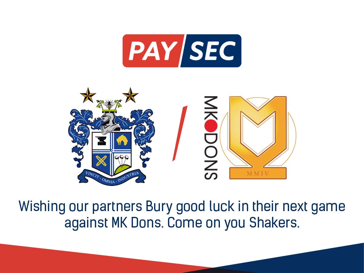 PaySecured's tweet image. Let's go, let's fight, let's win Shakers! #BuryFcvMKDons @buryfcofficial
