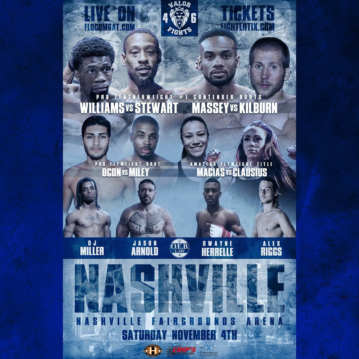 Here we go 🙌

#Valor46 is locked &amp; loaded for Nov. 4 in beautiful #Nashville, LIVE on <a href="/FloCombat/">FloCombat</a> 💻📱