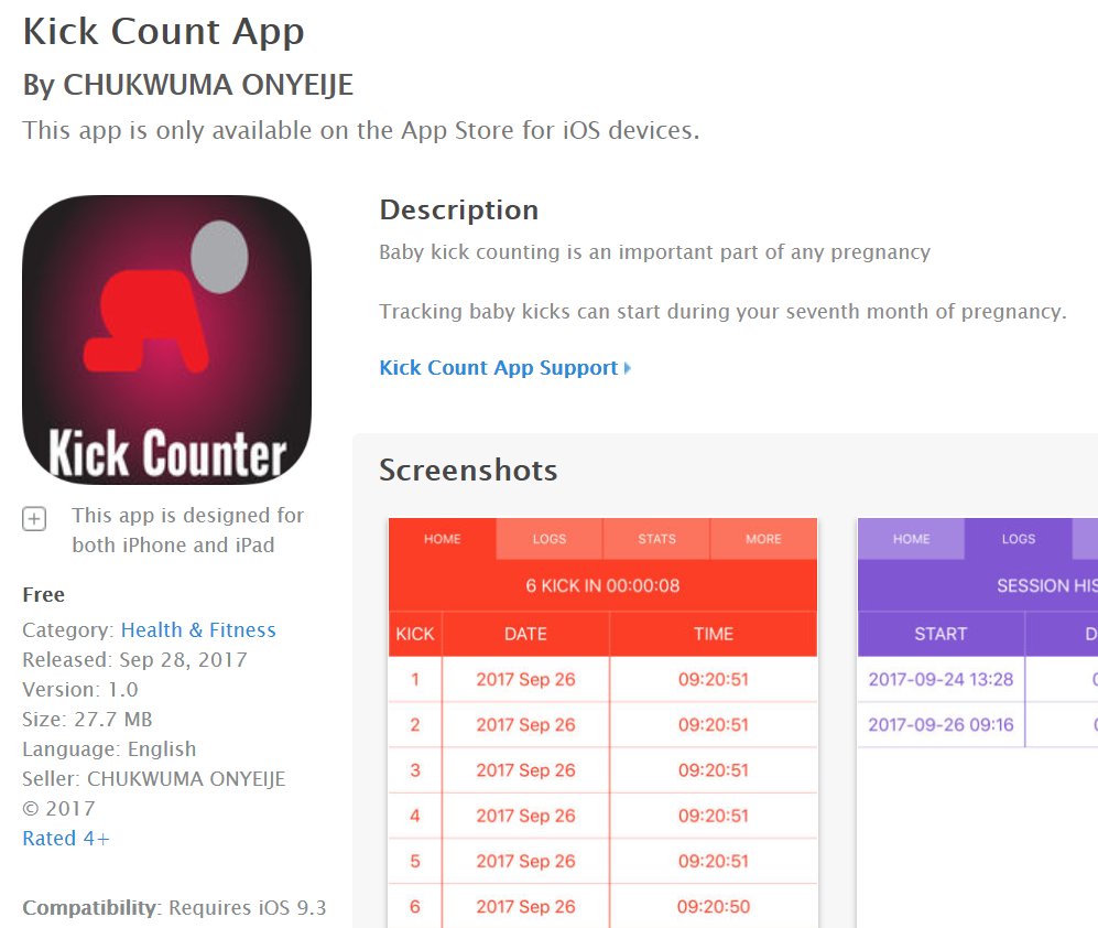 chukwumaonyeije's tweet photo. My fetal kick count app is now available on the app store on iTunes
https://t.co/XxVK7W4ZlJ
#countthekicks
#doctorswhocode
#kickcounterapp https://t.co/gDKo4N6wNB