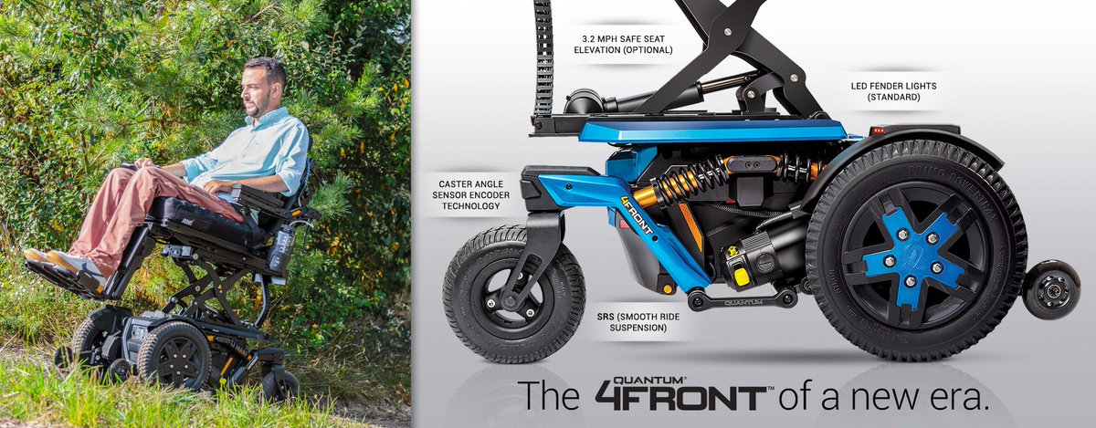 Get ready! The 4Front launches on Monday! #quantumrehab #4front #powerchair #frontwheeldrive