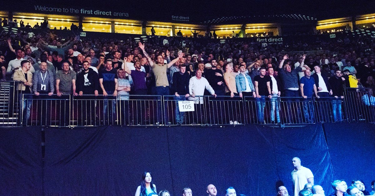 J_Warrington's tweet photo. 'WE ARE THE ANGRY MOB'
😡😡
#EdgeofGlory #October21st
#FDarena #LeedsMob #Block105 #LoyalSupport #MOT https://t.co/v9Ib4u9684