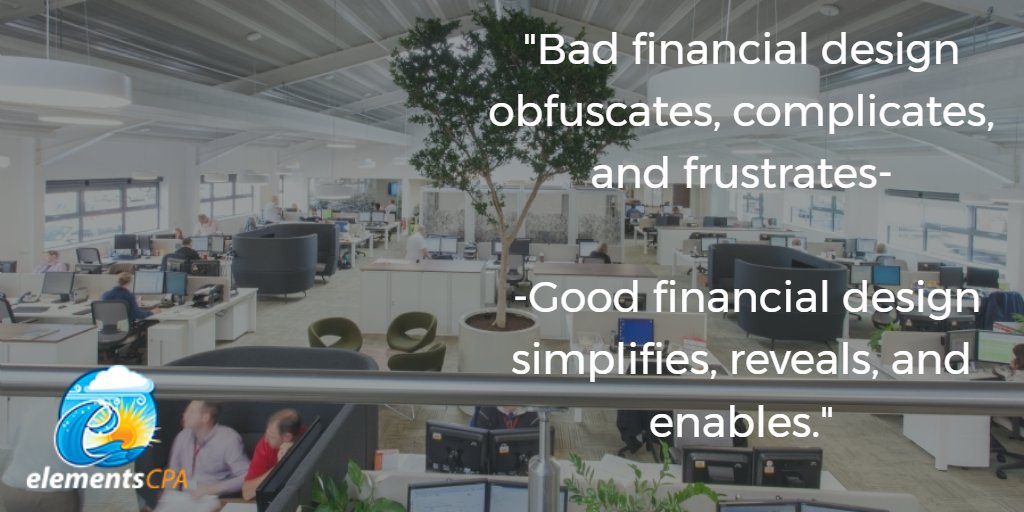 elementscpa's tweet image. Our thoughts on --

&quot;How Better Financial Design Accelerates your Business&quot;  e-cpa.com/2q7sQQo

#BusinessDesign #FinancialDesign