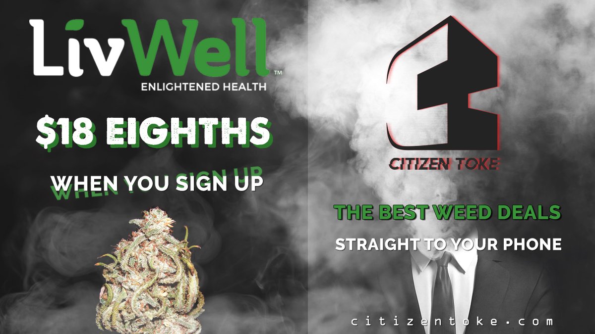citizen_toke's tweet photo. New @LivWellCannabis deals coming in hot! Sign up at https://t.co/0nKTouHA5E  #colorado #weed #milehighcity #denver #stonerfam https://t.co/dR12hQ4i0S
