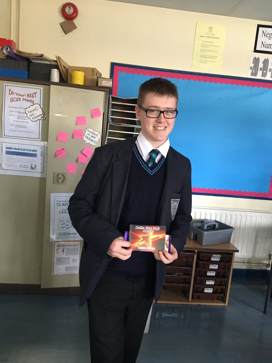 Rm18malonemaths's tweet photo. Well done to Matthias 9M, Wassilah 9A, Fatima 10L, David y11 and Charlotte y12. Maths Stars for September! Well done!!#  @MaloneCollege https://t.co/QVv0GRlmqv