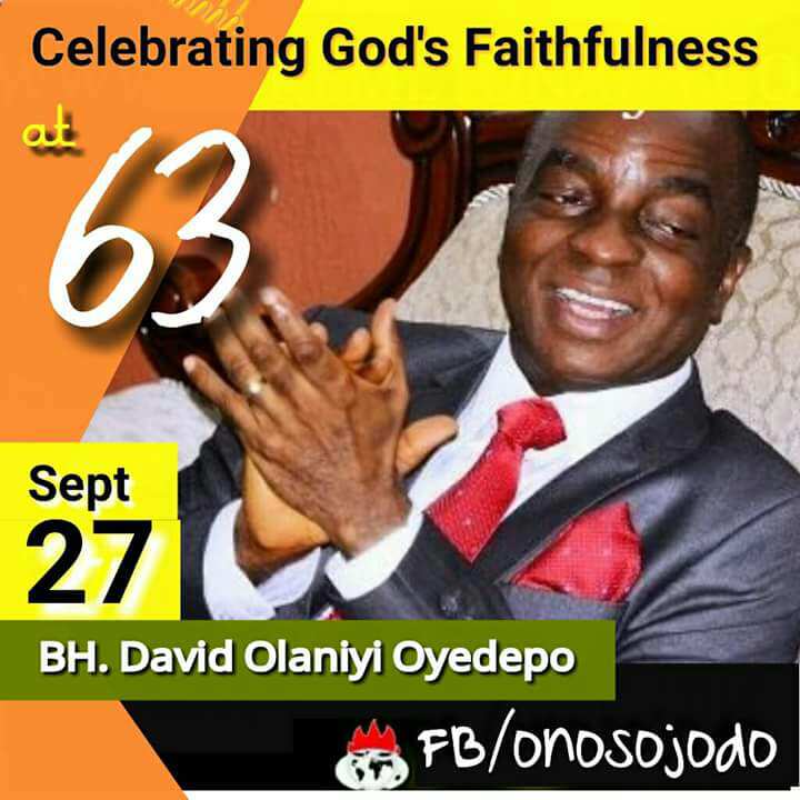  Happy Birthday to Bishop (Dr) David Oyedepo, a rear germ. 