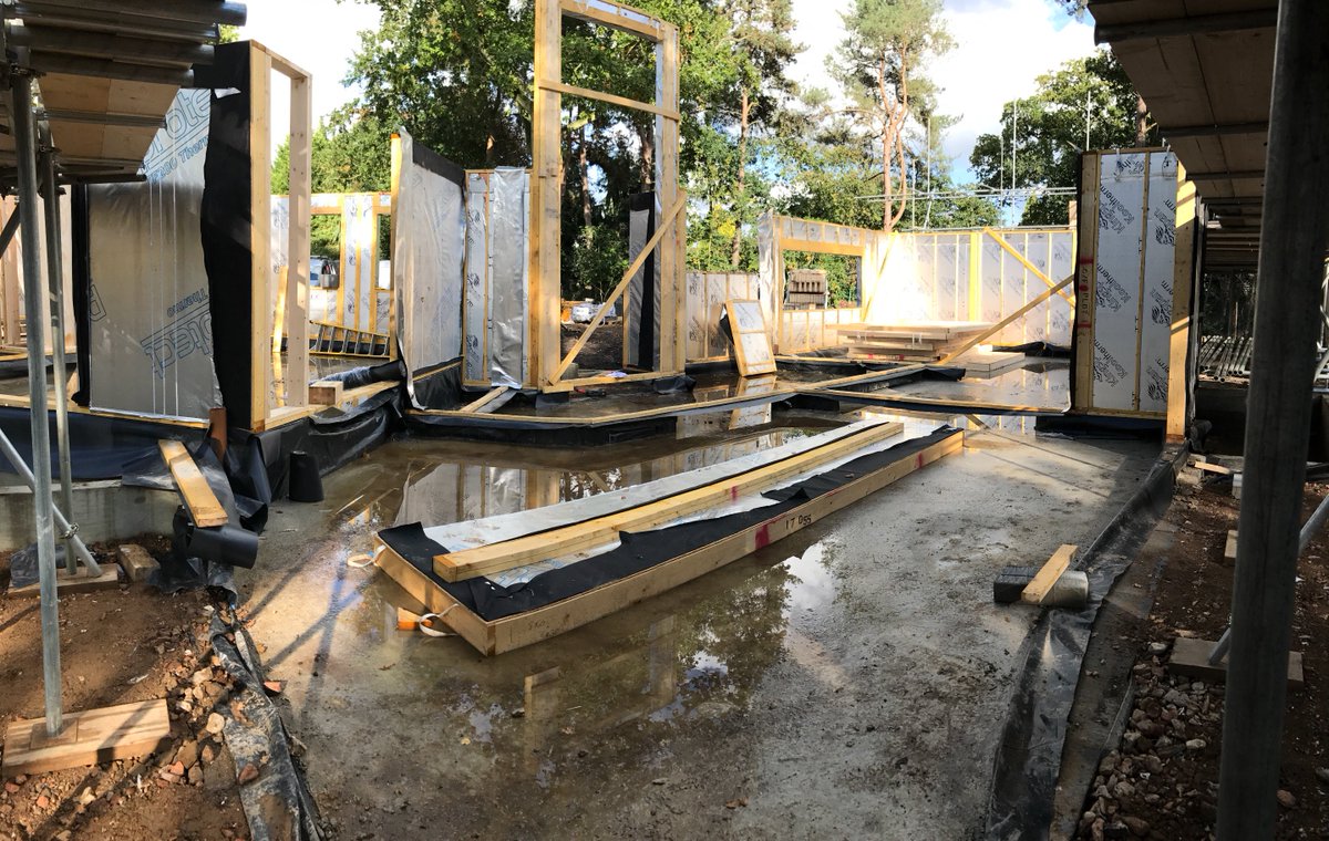 AlmacCarpentry's tweet photo. One of Almac's self build teams is currently erecting this @KingspanTS @pottonselfbuild in Kings Lynn, they are 4 days in and smashing it. https://t.co/SScZhTp2rR