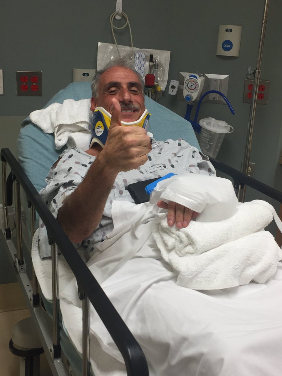 SheriffChitwood's tweet photo. If you are ever hit by a truck, I can attest to the fact that @HalifaxHealth provides extraordinary care!! Grateful to those patching me up https://t.co/tXQ8ny2mKy