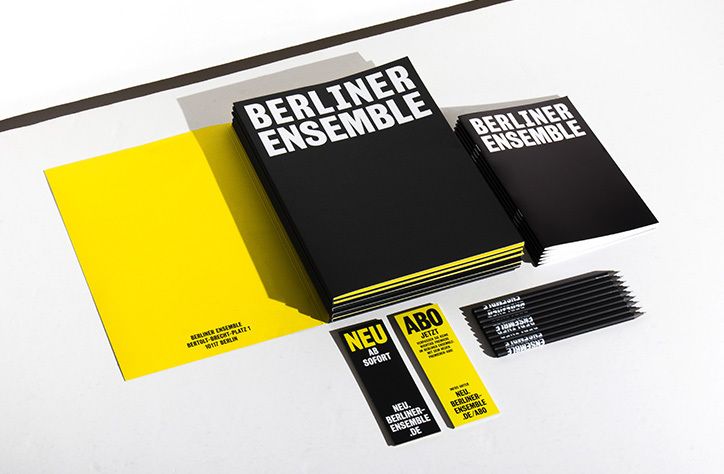 itsnicethat's tweet photo. Double Standards creates Bertolt Brecht-inspired identity for Berliner Ensemble > https://t.co/KcuKbQT26W https://t.co/83iVYih1gB