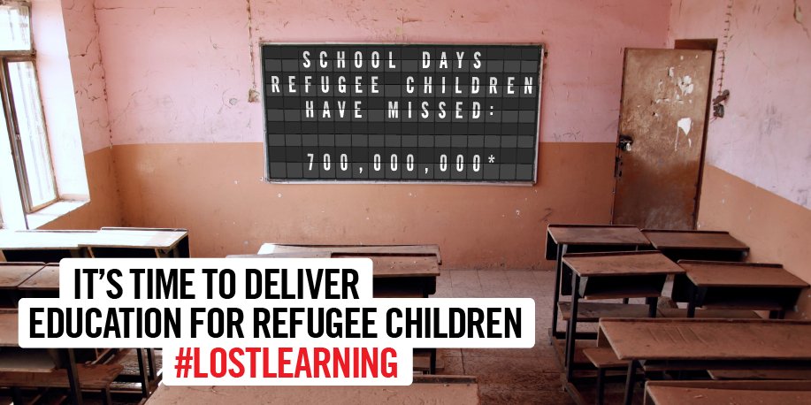 HelleThorning_S's tweet image. Don’t let #refugee children miss out on an education! World leaders must deliver on promise to give them an #education. #LostLearning