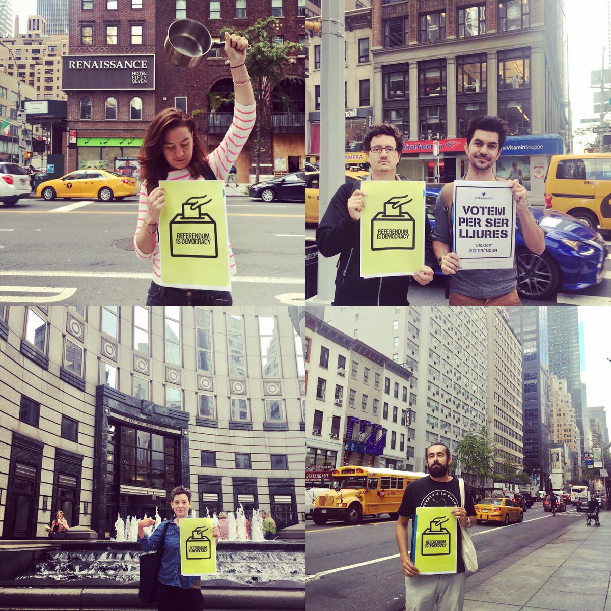 Desde NYC estamos en contra la represión y a favor de la democracia.