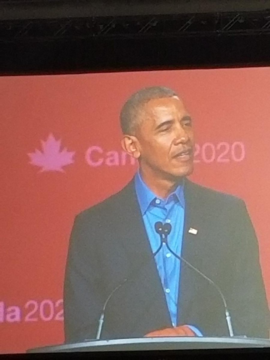 OntarioHBA's tweet photo. OHBA honoured to hear from Barack Obama today at #Canada2020 https://t.co/i2Ce8ZWciK