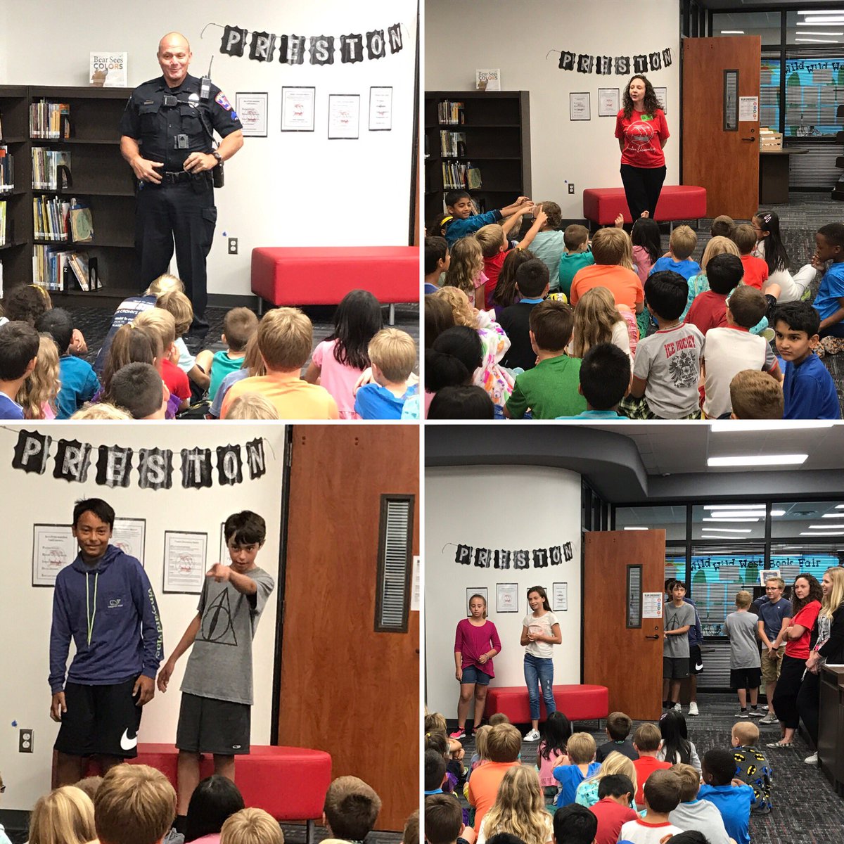 PrestonElem18's tweet photo. 2nd Gr is hearing fr Preston Community Leaders: 6th Gr Leaders, Mrs. Barocio, &amp;Corporal Danko! Thank you!!!  #theprestonpride https://t.co/cveHfVFHkk