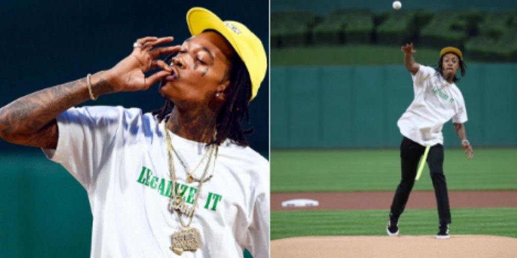 ThinkTankExile's tweet photo. MLB Reprimands Pittsburgh Pirates for Letting Wiz Khalifa Throw First Pitch While Wearing Pro-Marijuana Shirt https://t.co/TYVKhP4RKm https://t.co/pz38CqY5bJ