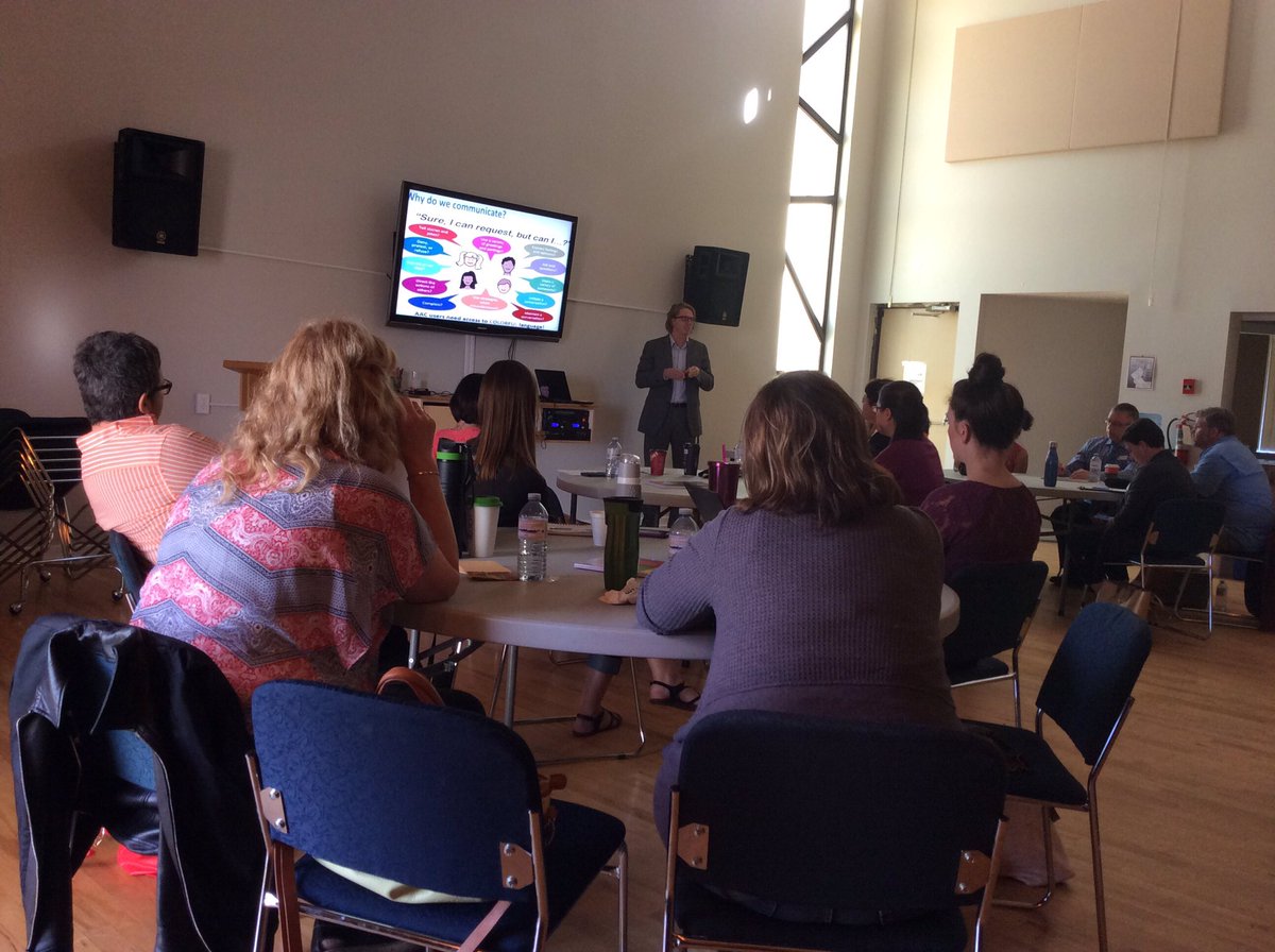 KnottAmused's tweet photo. A great group of Inclusive Education teachers learning about "Literacy for All" for students with severe and complex needs #eipspd #eips https://t.co/Cle5h0ektk