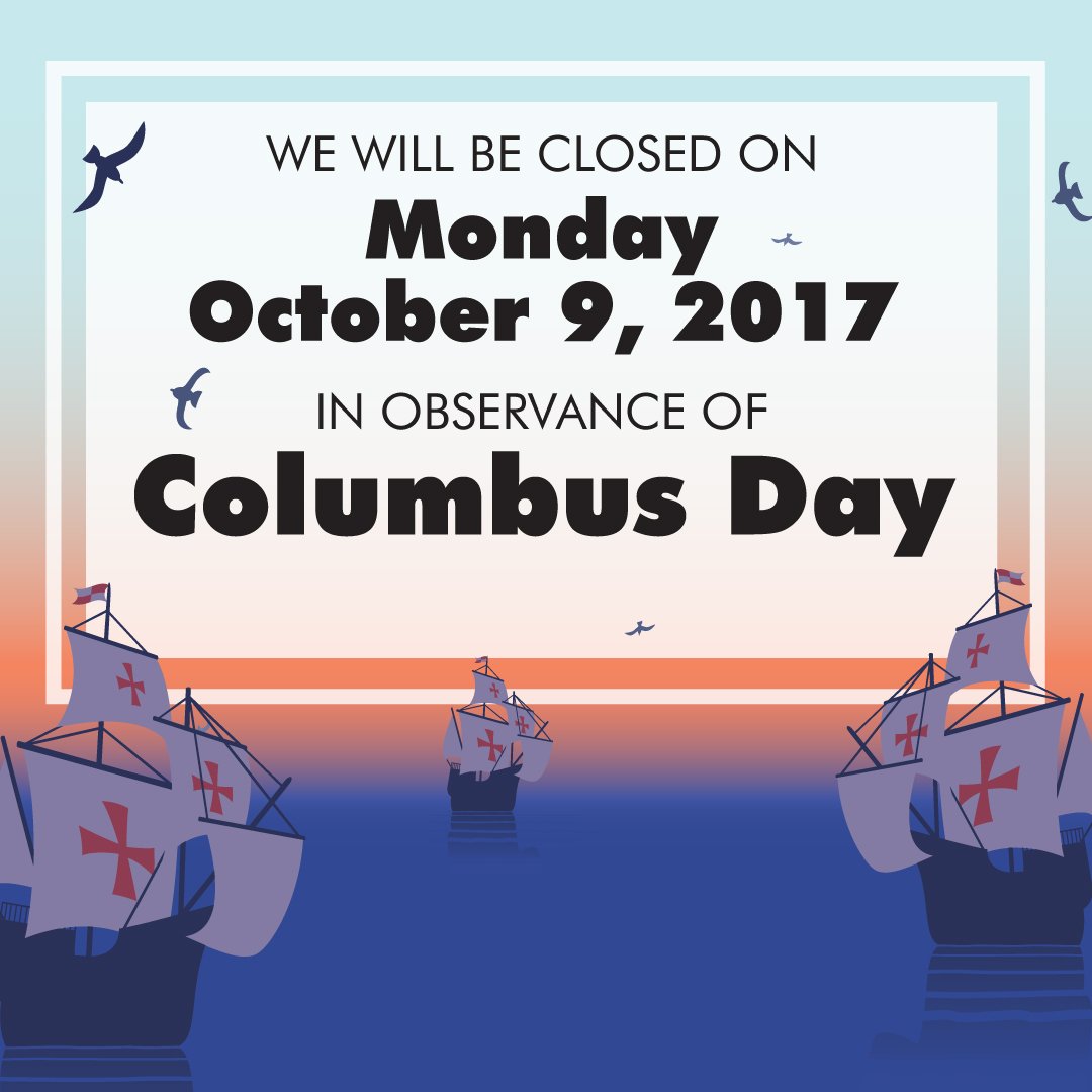 Hawaiian Financial FCU on Twitter "We will be closed on Mon, Oct 9, in