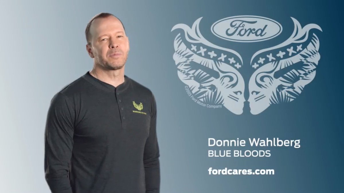 Tune in to #CBS tonight as Donnie Wahlberg from #BlueBloods joins forces with #Ford #WarriorsInPink in the fight against breast cancer.