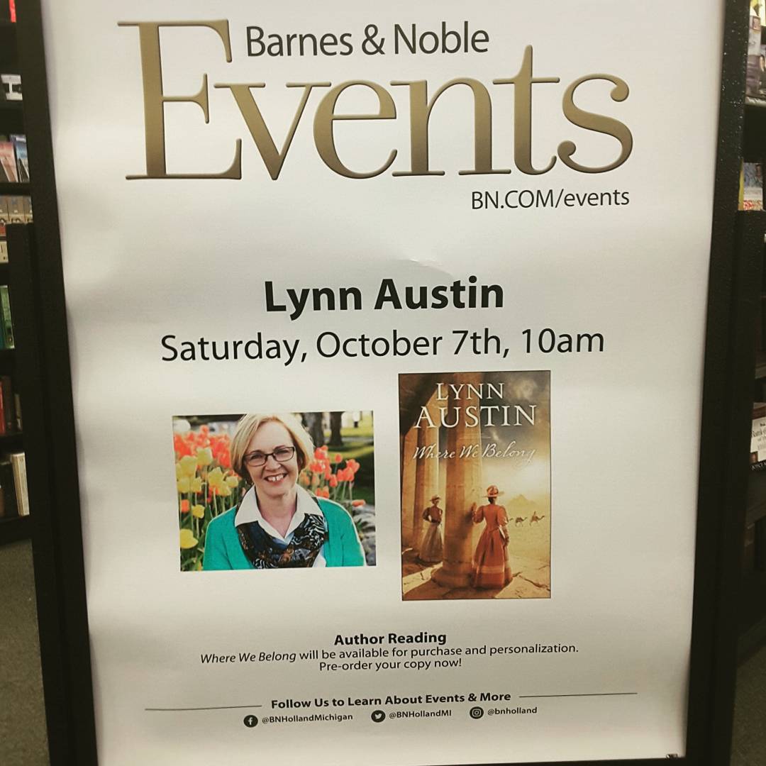Join us at the Holland B&N on Oct 7 @ 10a for our book discussion / signing with Lynn Austin! #BarnesAndNobleHolland #BarnesAndNobleEvents