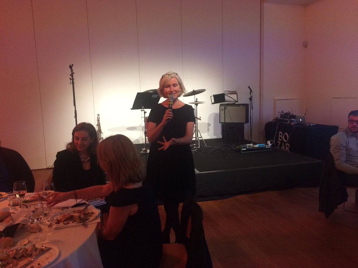 ENCATC's tweet photo. Last dinner as ENCATC President, Annick Schramme: "Lets toast on the future" #ENCATC2017 https://t.co/4NtURE2Vxj