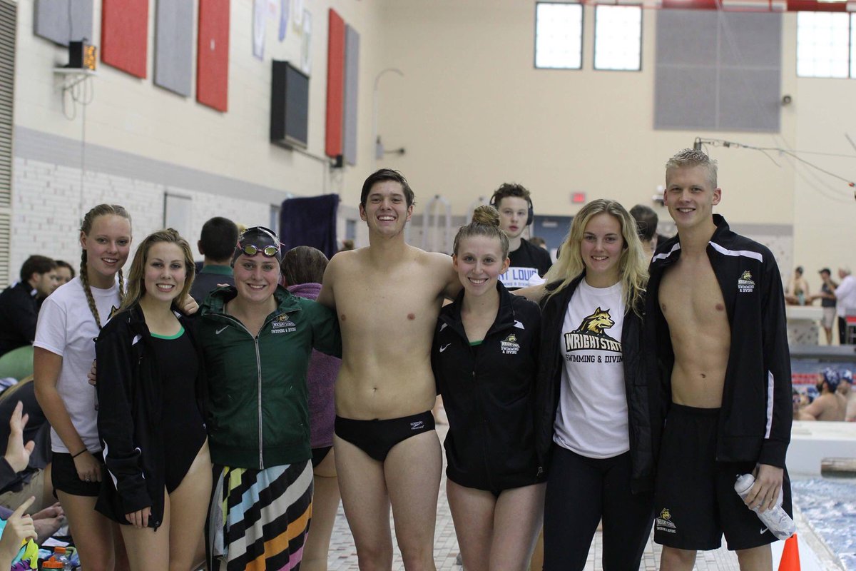 Nicholette_Rae's tweet photo. Saturday at 11am is the Annual Green vs Gold Swim Meet at WSU. Come cheer on the Raiders as they battle it out!#WrightState50 #saveswimming https://t.co/u1u0RSSywb