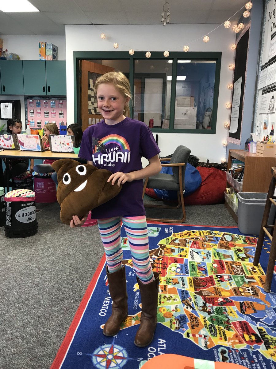MrsLatekK's tweet photo. Lilian got to have Mr. Poop all day for having such great behavior the day before #poopemoji #MRpoop #scoveel #lateklearners #ssdedu https://t.co/f4pEtQRQ1V