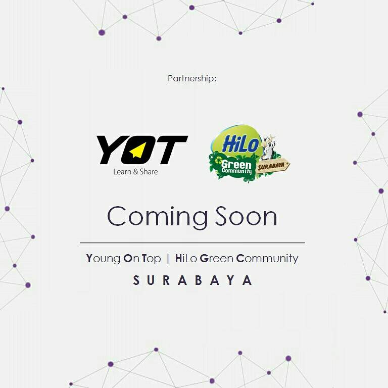 Coming soon! In collaboration with <a href="/YOTSurabaya/">YoungOnTop Surabaya</a> 
#GreenBooster