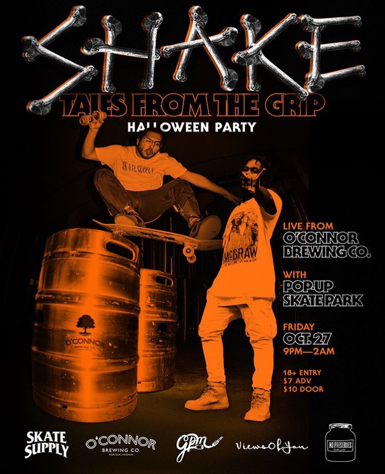 daskorey's tweet photo. Mark your calendars!

🎃🎃🎃

OCTOBER 27TH, 9PM - 2AM
SKATE SUPPLY X SHAKE X O’CONNOR BREWING CO. https://t.co/qTN9mV1eQD