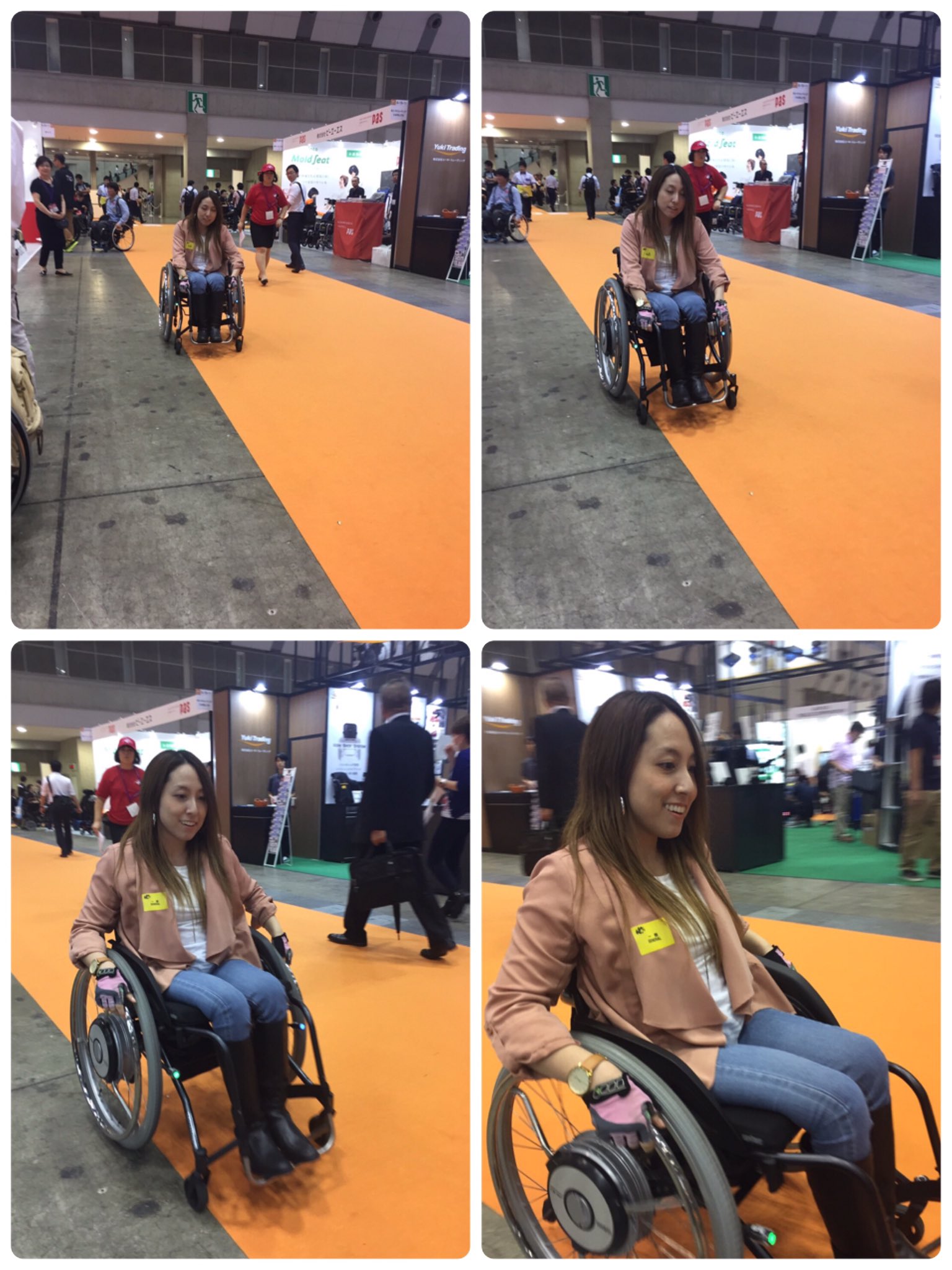 中嶋涼子 Ryoko Nakajima これすごいんです 普通の車椅子に電動アシスト装置を取り付けたもので 一回漕ぐと15秒くらい前進し続けるの これなら体力温存できるかも 太っちゃうかなあ 疲れにくくなるなら購入も検討 国際福祉機器展17 Yamaha