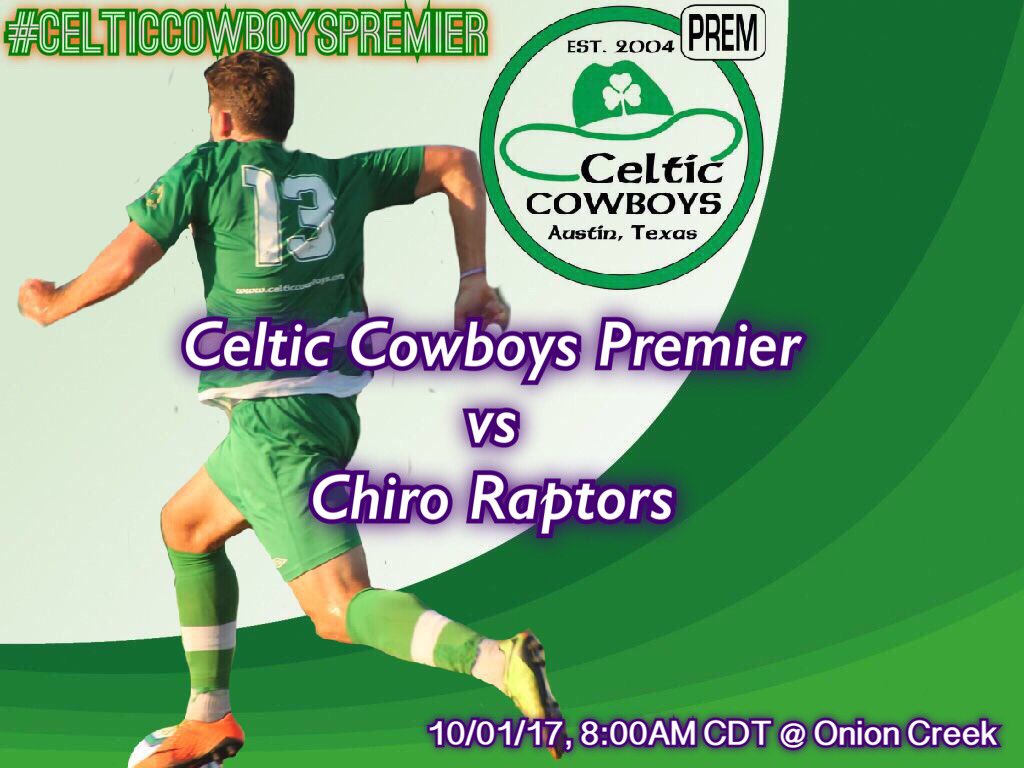 CC_Premier's tweet photo. After last week Cup exploits @CC_Premier return to @AMSA_Soccer league action this Sunday 8am vs Chiro Raptors. #celticcowboyspremier https://t.co/ScvxJJEfid