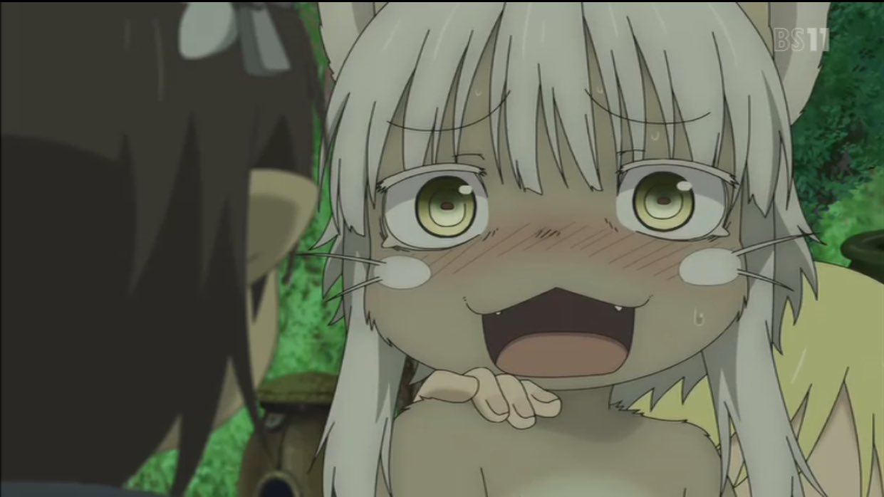 和田アキホ メイドインアビス13話 もう全てが最高だったんですが お前の触り方がいやらしいからだろぉー のところの再現度が特に最高でした T Co Lc72ufnmuy Twitter