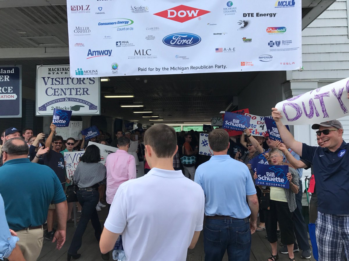 SchuetteOnDuty's tweet photo. #FlashbackFriday to kicking off last weekend's #MRLC2017. A successful few days spent talking about #jobs, #growth and #paychecks for MI. https://t.co/5V9we9wgoI