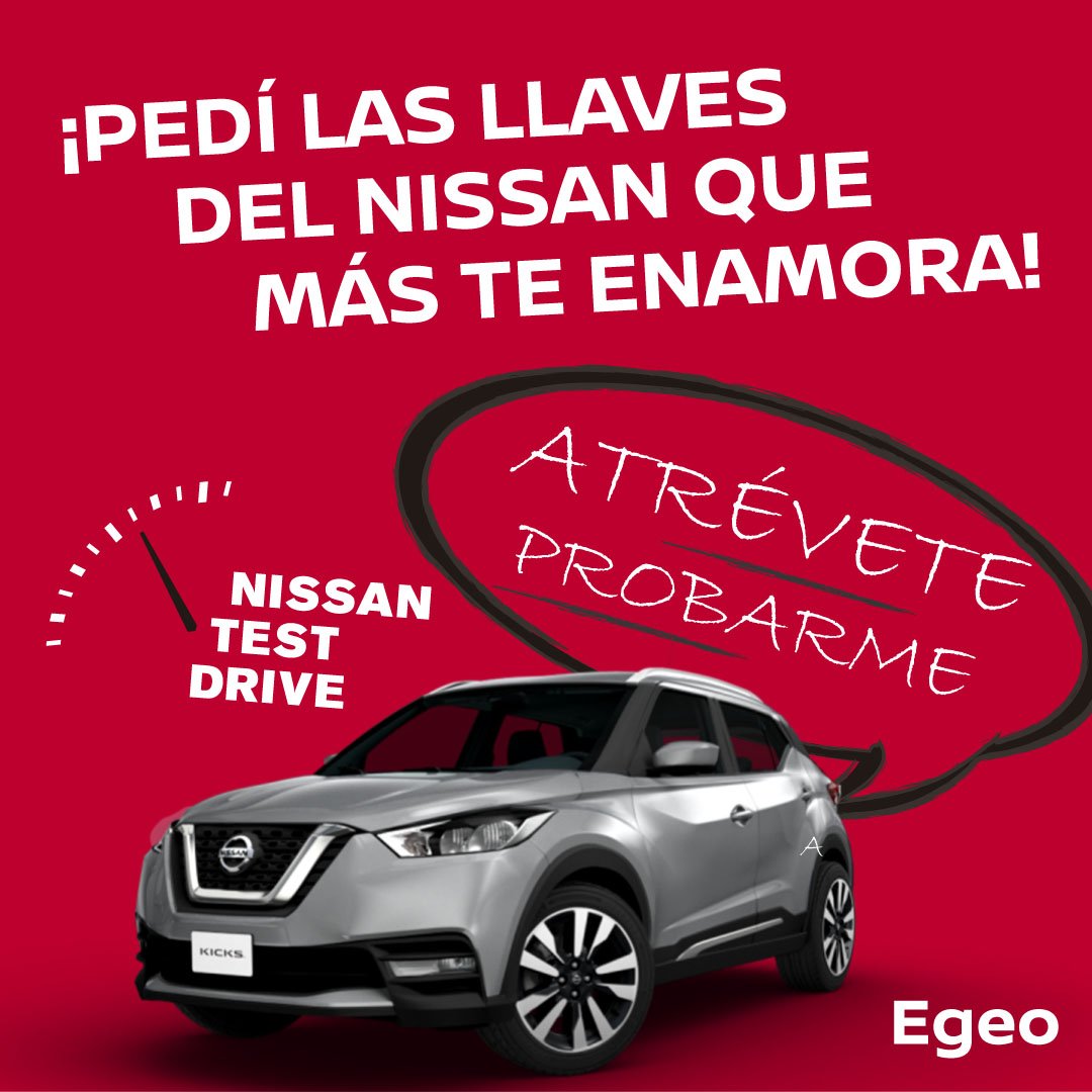 EgeoNissan's tweet photo. Este #Finde está perfecto para un #NissanTestDrive
Agendalo hoy https://t.co/jxrcG6HbnG y probá el auto que más te guste.
#Nissan #TestDrive https://t.co/4gHdCOrsMp