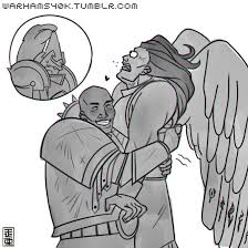 Vulkan54910688's tweet photo. @Corvuscoraxe @PSanguinius Oh I won't break his wings!
I'll hug him like this! https://t.co/mr9aRaaD7W