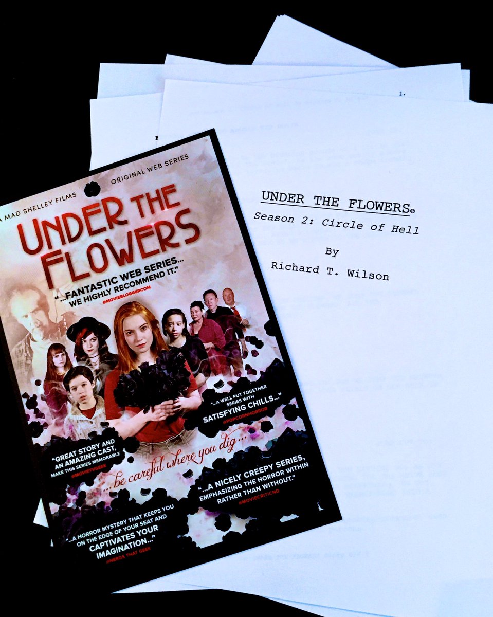 #UnderTheFlowers Season 2 script - hot off the presses! Let Pre-Production commence! 🎃 #SupportIndieFilm #ArtHouseHorror #SupernaturalDrama