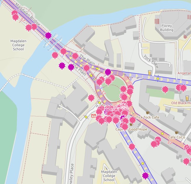 KEYoung29's tweet image. This is incredible. Every driver-bike incident in the UK 2005-2016 mapped. Roundabouts are terrible for cyclists, turns out. Data at bikedata.cyclestreets.net/collisions
