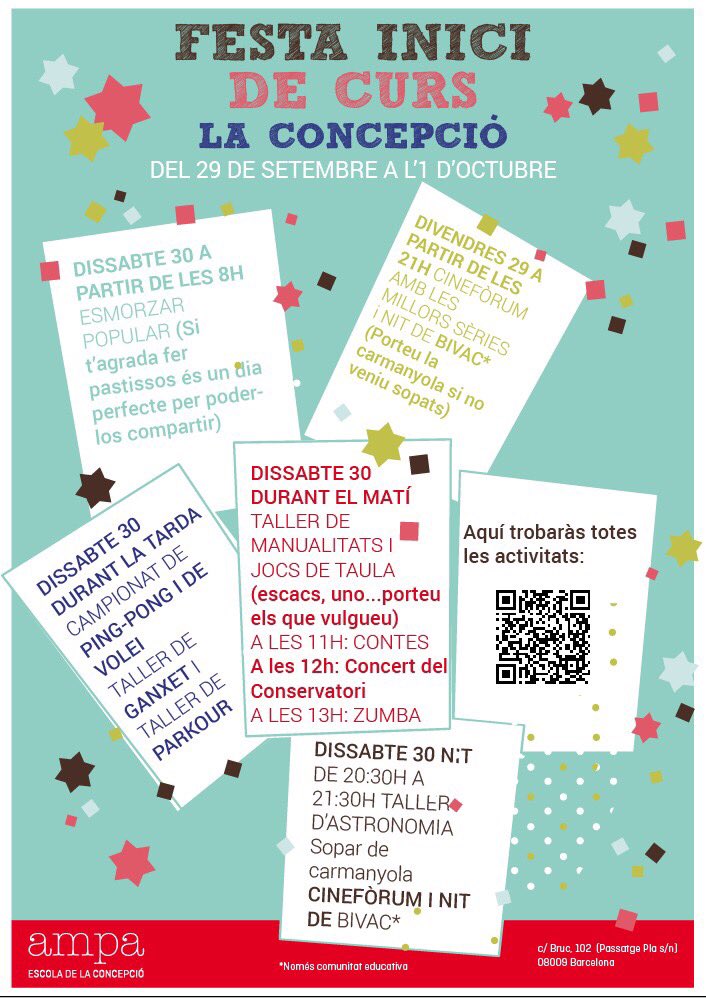 #escolesobertes activitats CEIP La Concepció. tot a punt!!