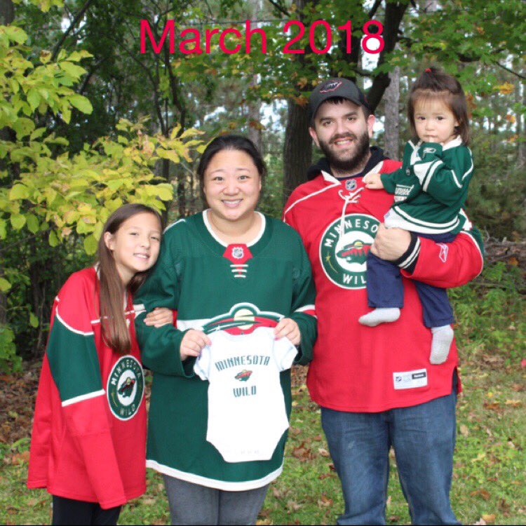 JARA419's tweet photo. Ready or not.. here we come #outnumbered #march2018 #mnwild #hockeyfans #futurefan #babyrostollan #stateofhockey @mnwild https://t.co/z2Vem5DewM