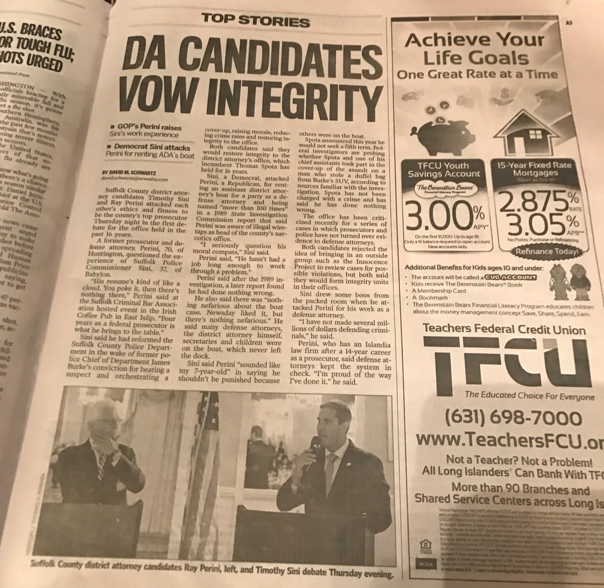 RayPerini's tweet image. Hope you picked up today's copy of newsday 2 recap the debate last night. #debate #rayforda #voterowb #stopcorruption #stopcrossendorsements