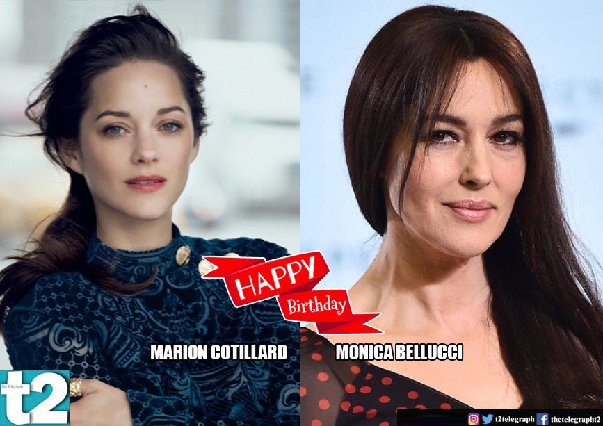 They stun on screen and off. t2 wishes a happy birthday to the gorgeous Marion Cotillard and Monica Bellucci.o 