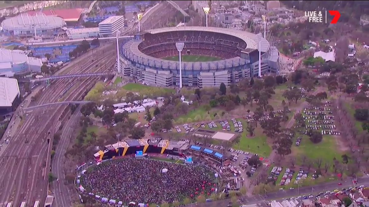 pguthrey's tweet image. How good is this shot from the chopper?? #wow @7afl #aflgf @Richmond_FC