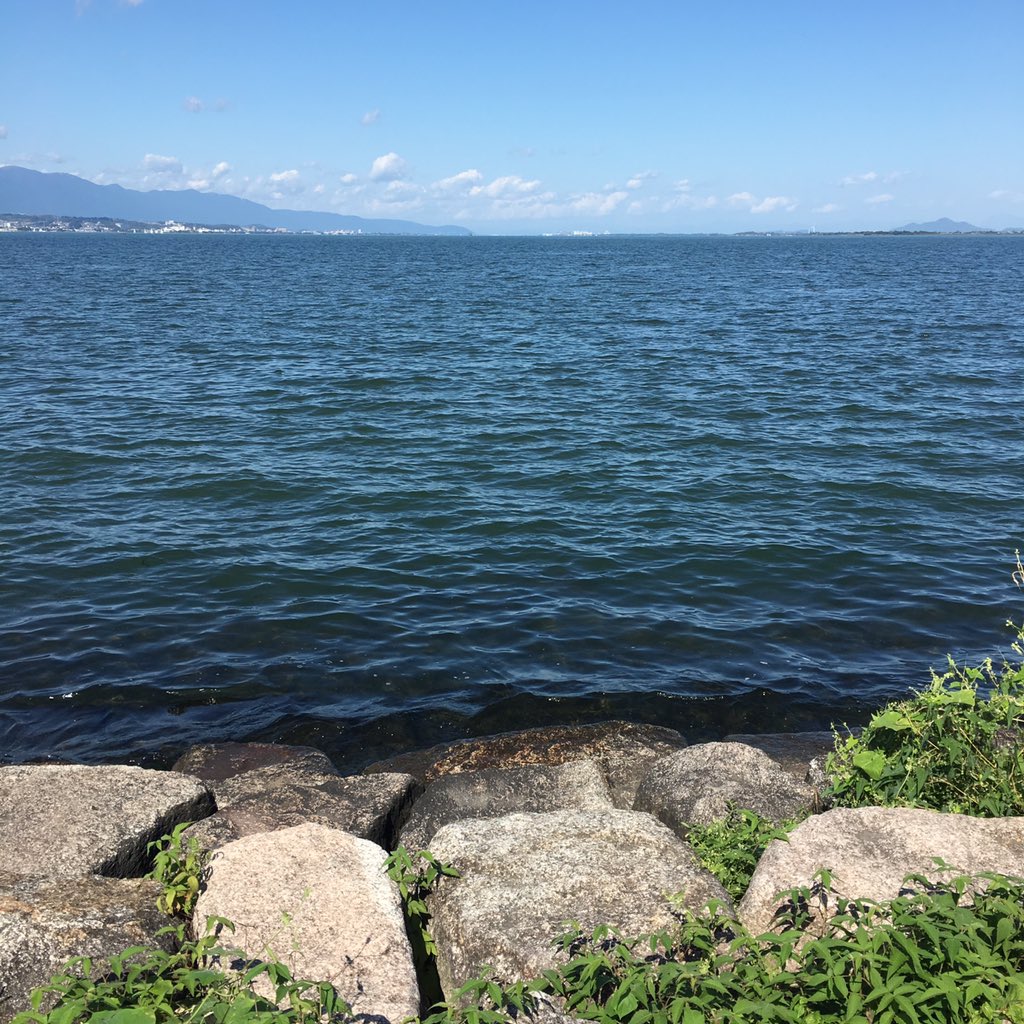 BB_azumi's tweet photo. 初めて琵琶湖見た☺️
いい天気で気持ちがいいよ~ https://t.co/MS4xYPAuQE
