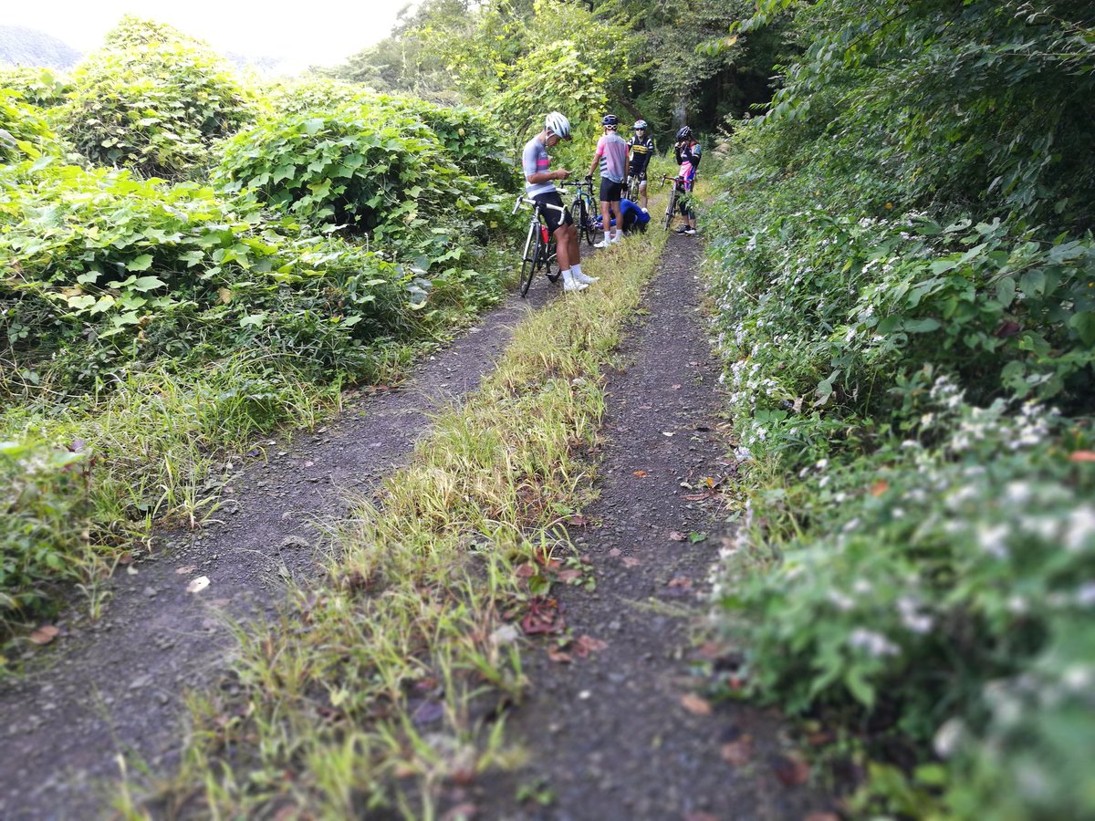 sin68k's tweet photo. グラベルのヒルクライム!
パンクするチューブラー!
#RaphaCaravan #RaphaLouison #Marumori https://t.co/ow3AdsG4sc