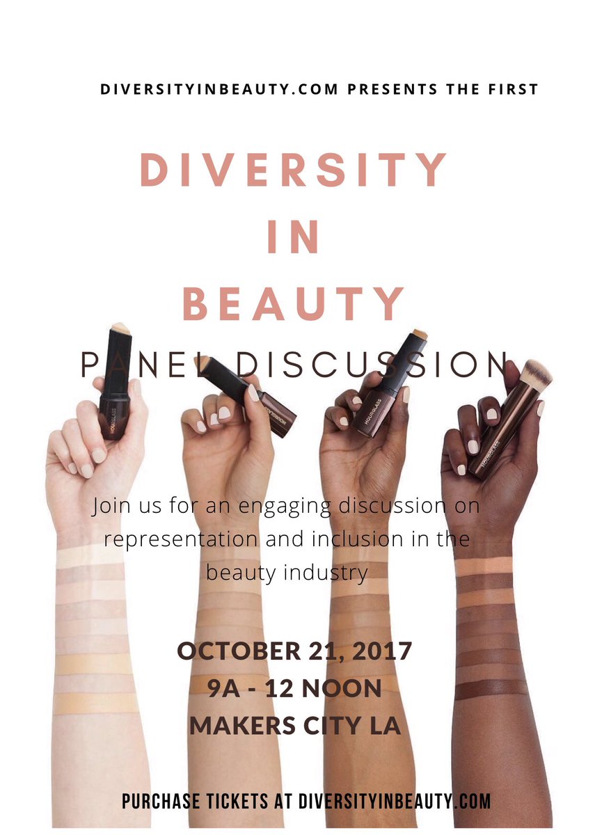 Thrilled 2 be part of this panel&the conversation about inclusion&diversity. #diversityinbeauty Join the discussion Oct. 21st Maker City LA