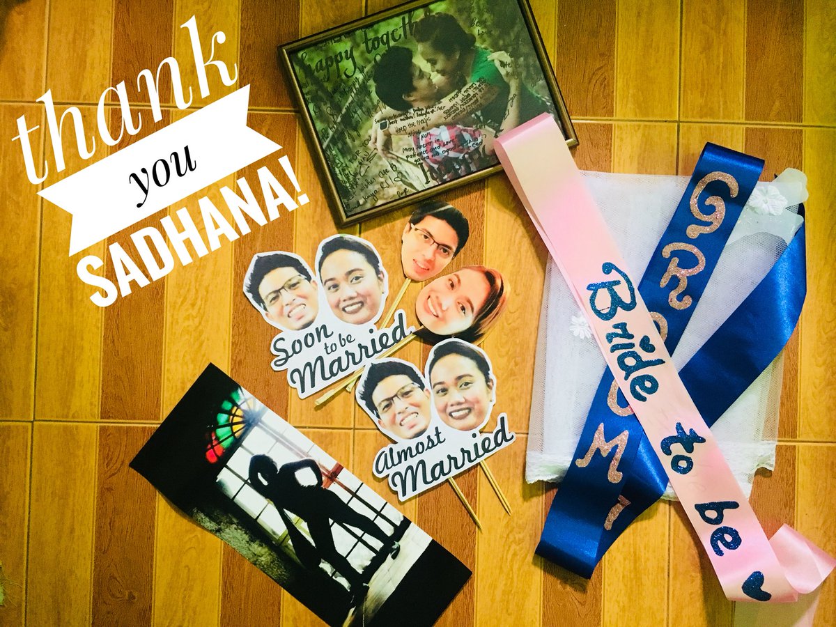 Bloised's tweet photo. Freebies from last night’s surprise couple shower from our beloved group, Sadhana Choir! #memoirs #Souvenir #Coupleshower #DESStinedforRJ https://t.co/UVYrx1GzVx