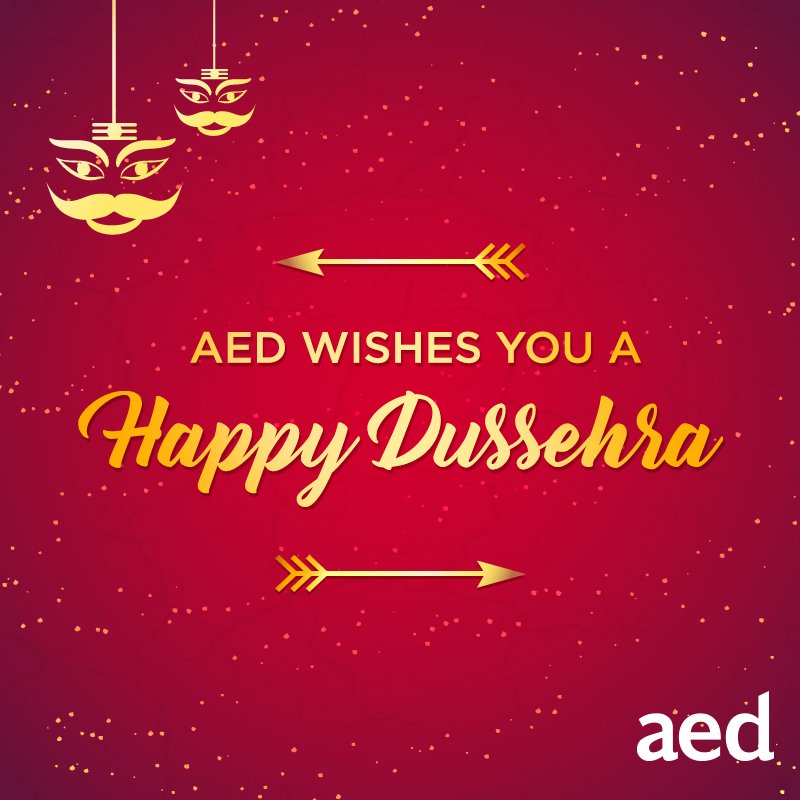 AED_in's tweet photo. May this festive spirits clear your all hurdles &amp; guide you on the path of righteousness &amp; victory!
We wish you a very #HappyDussehra! https://t.co/0Ego0CGewK